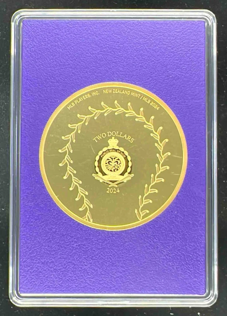 2024 Agoro Gold Guilded Amethyst .999 Fine Silver Shohei Ohtani /40 - Image 2