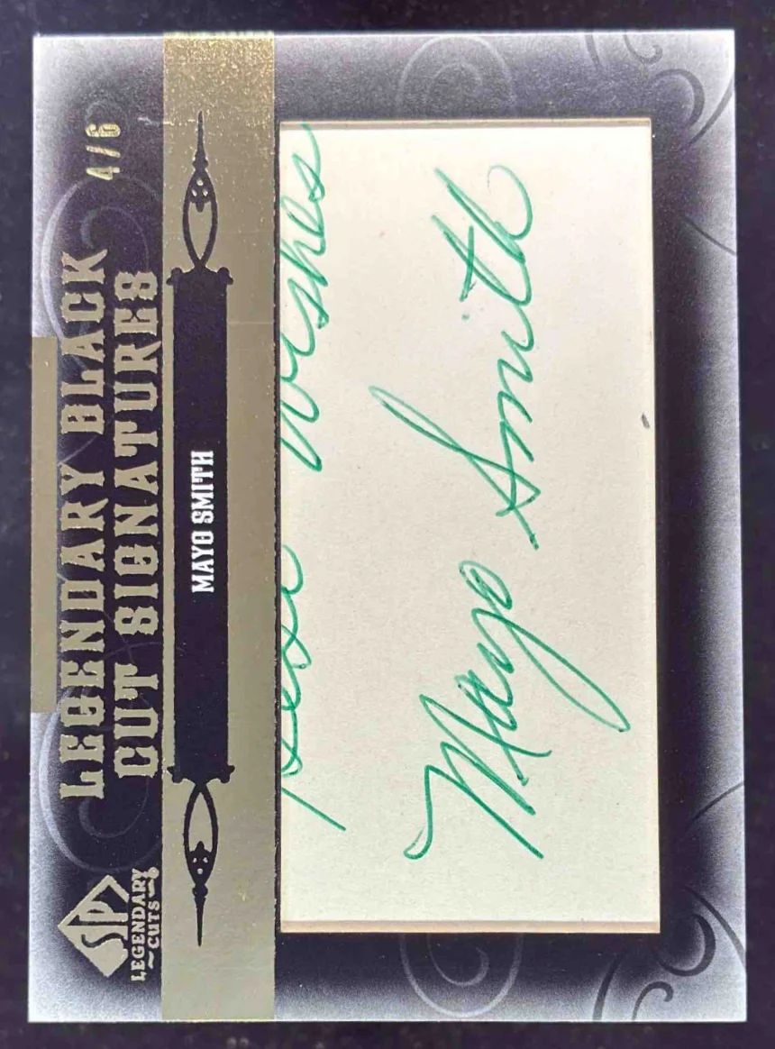 2011 SP Legendary Cuts Legendary Black Cut #DET-MS Mayo Smith Autograph Auto /6