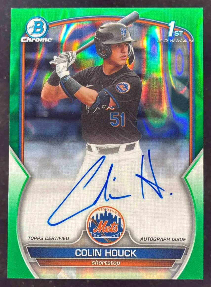 2023 Bowman Draft Chrome Green Lava Refractor #CDA-CH Colin Houck RC Auto /99