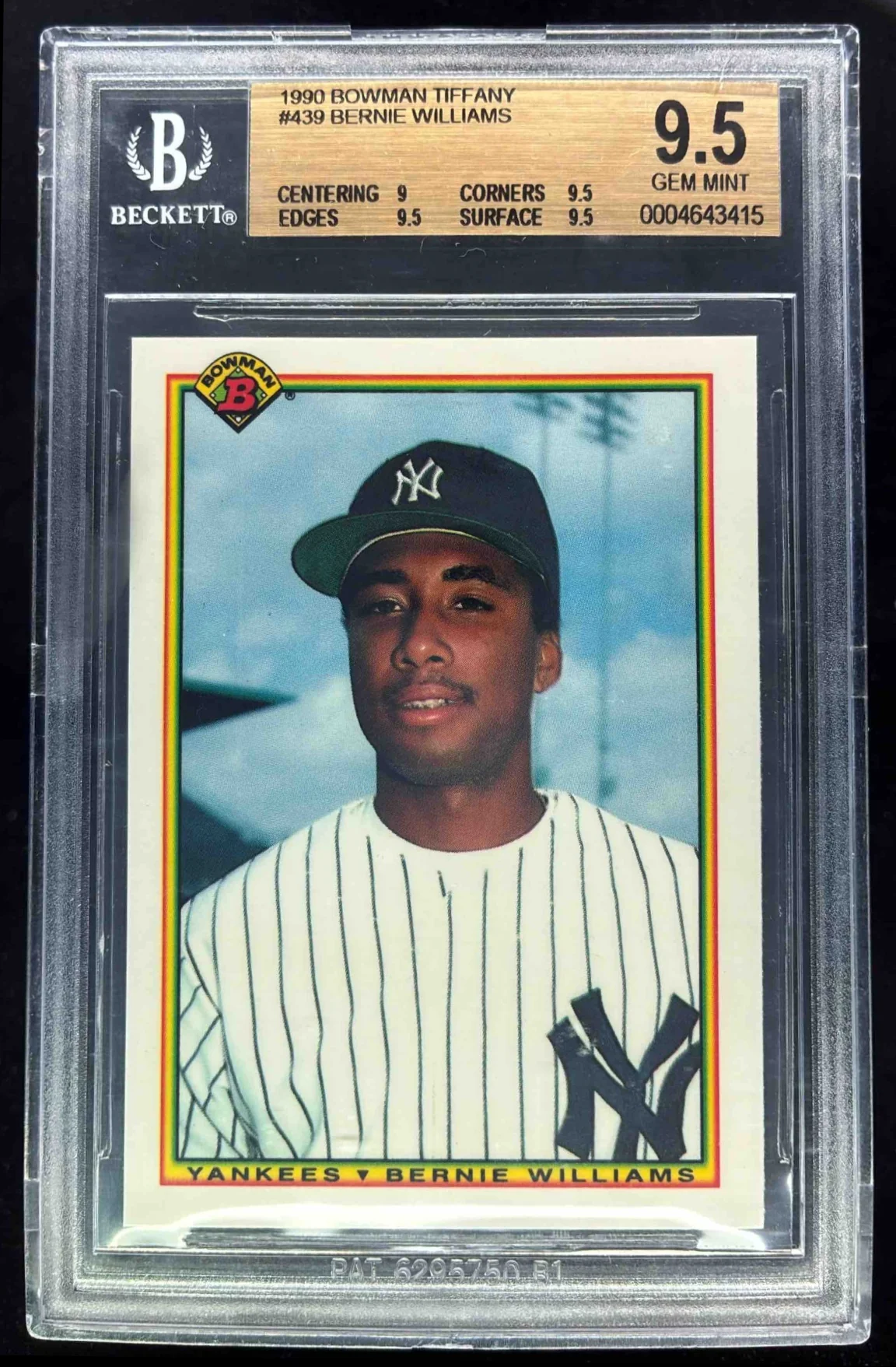 1990 Bowman #439 Bernie Williams RC BGS 9.5