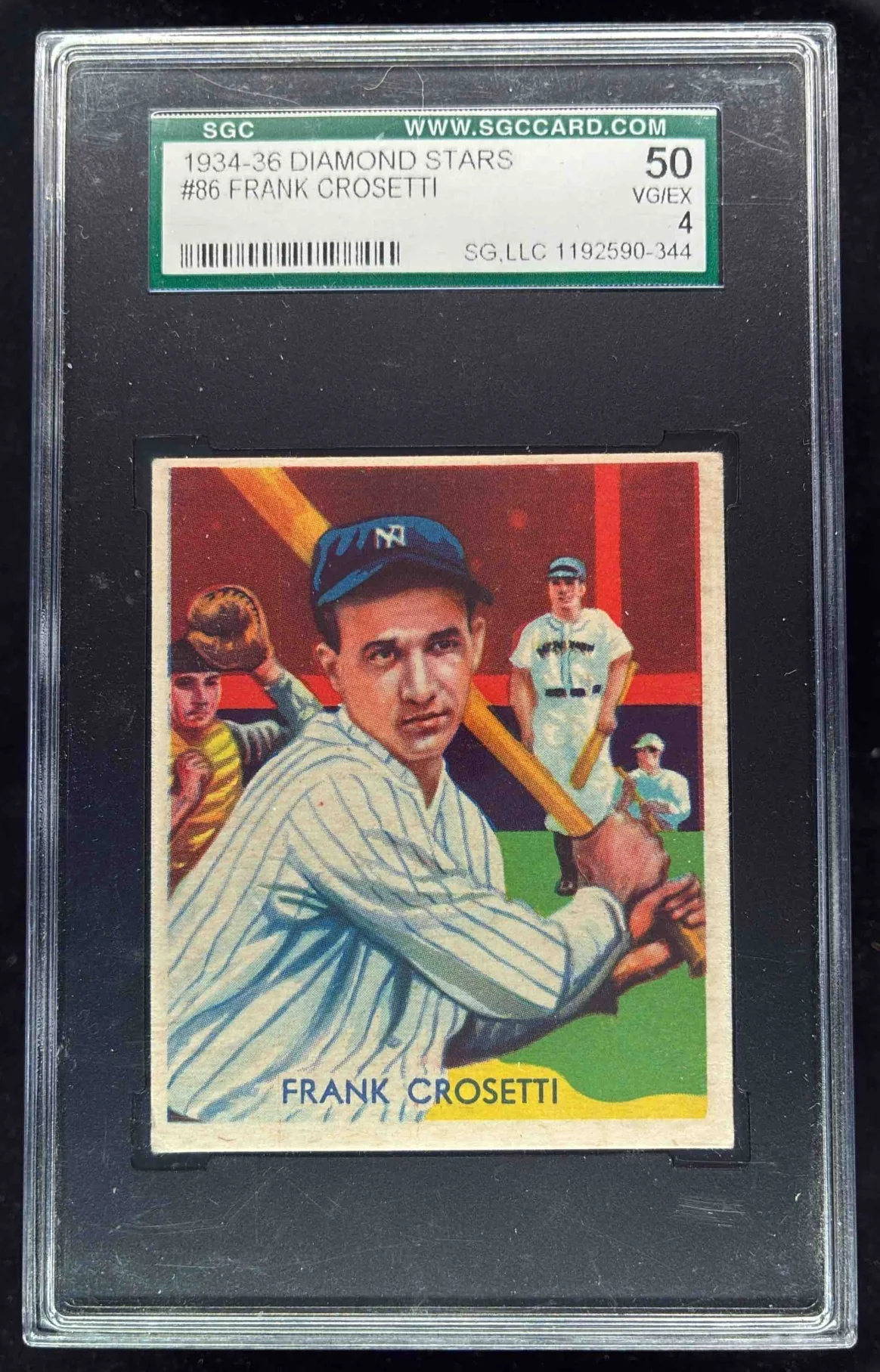 1934-36 Diamond Stars #86 Frank Crosetti SGC 4