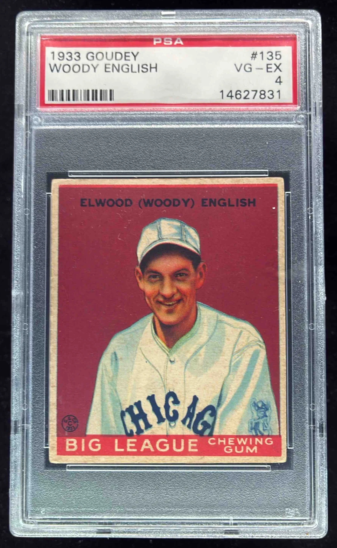 1933 Goudey #135 Woody English RC PSA 4