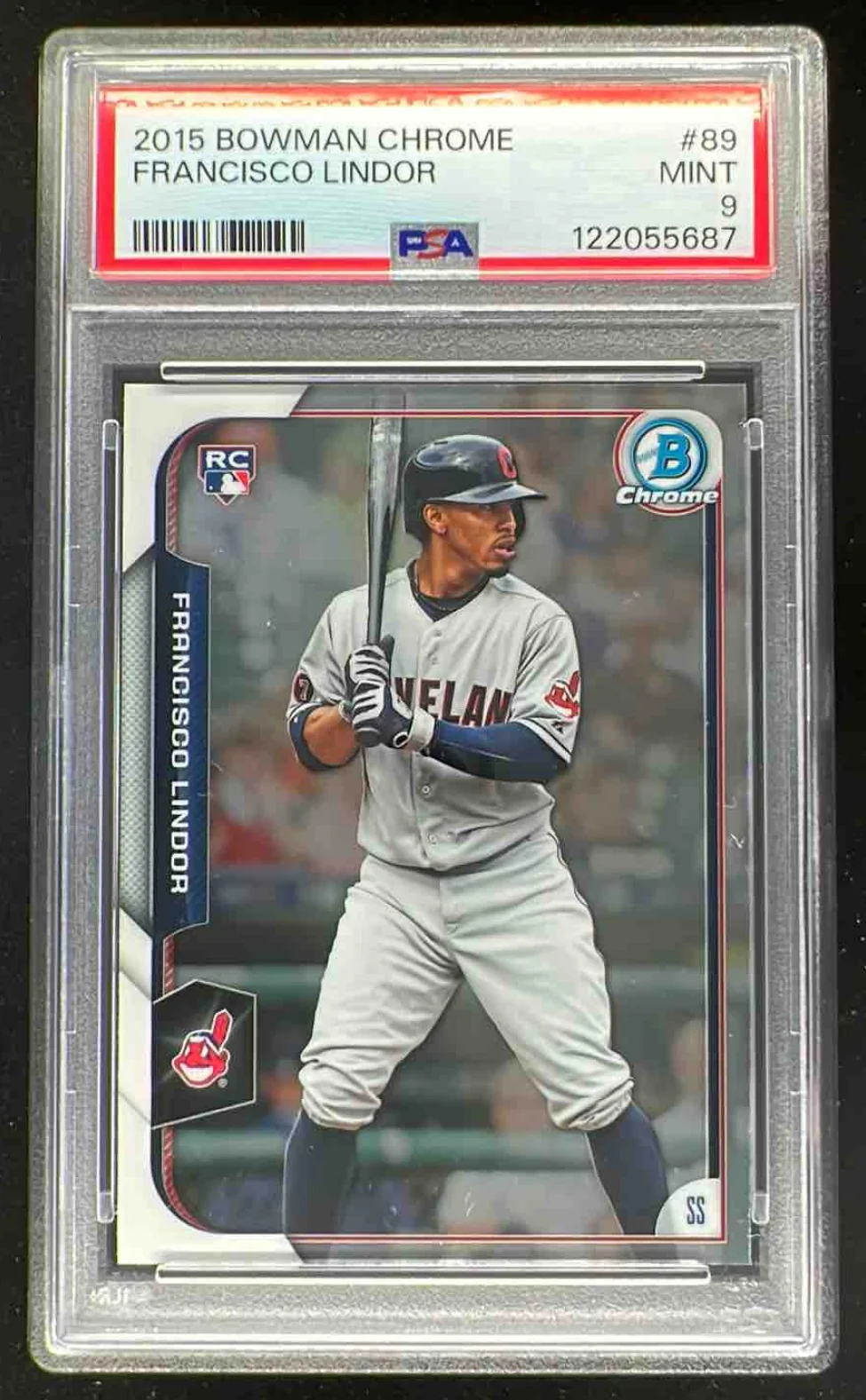 2015 Bowman Chrome #89 Francisco Lindor RC PSA 9