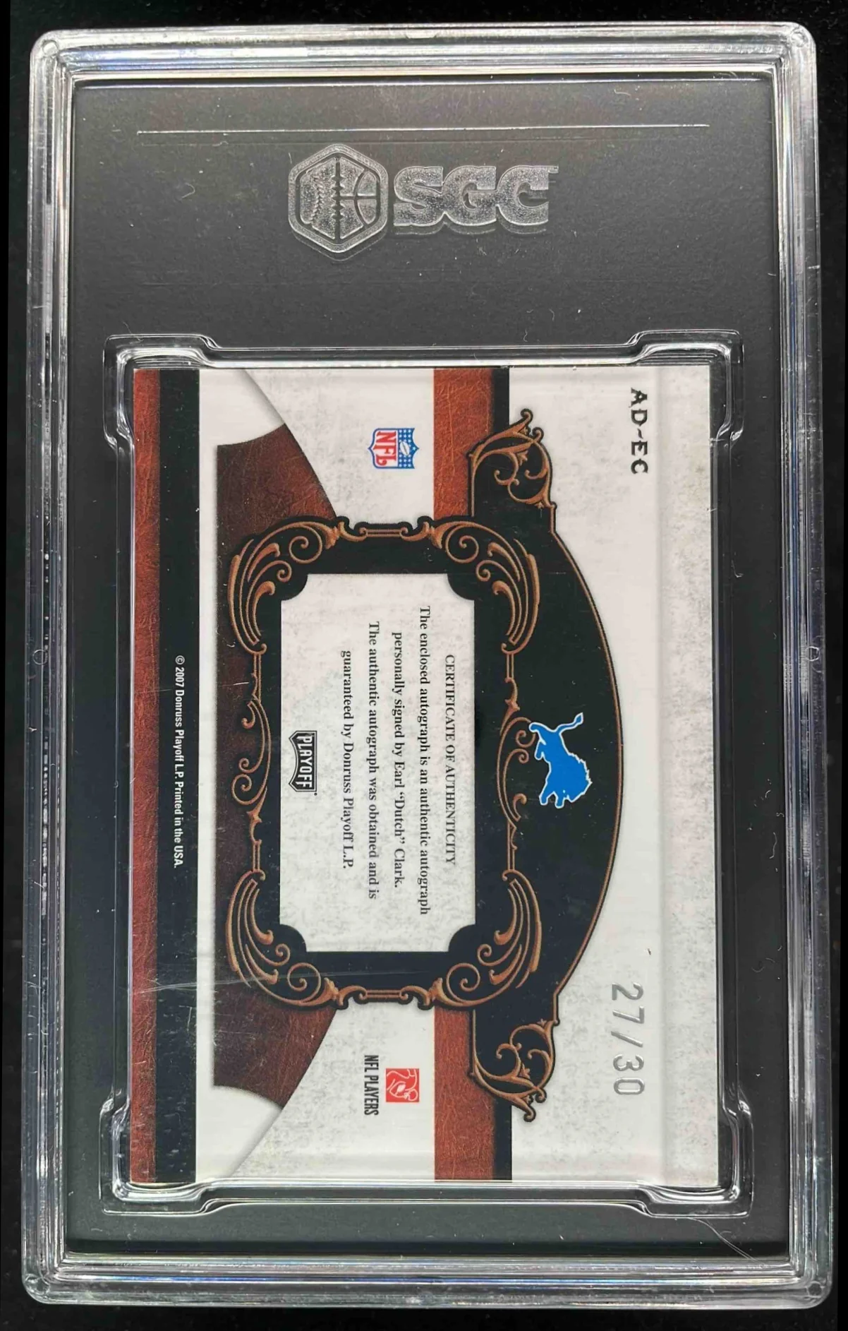 2007 National Treasures All Decade Cut Signature Earl Clark Auto /30 SGC 7 - Image 2