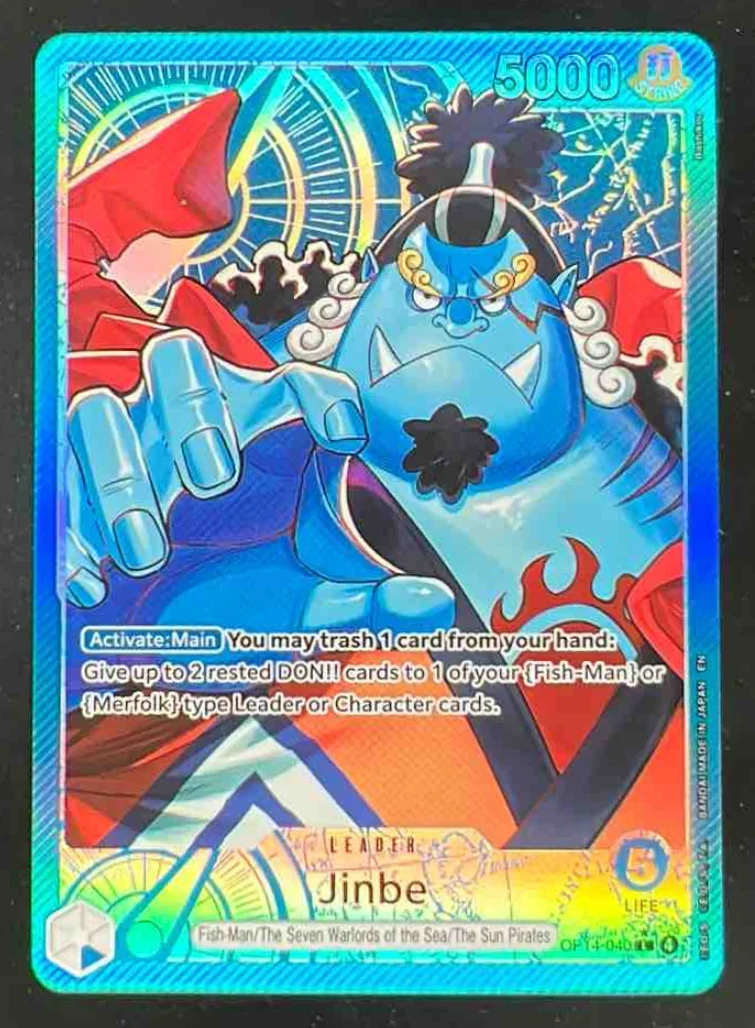 One Piece Jinbe - OP14-040 Alternate Art - The Azure Sea's Seven OP14