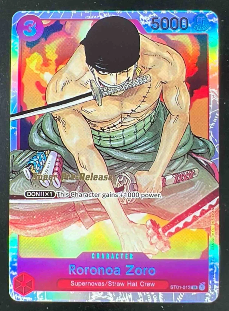 One Piece Roronoa Zoro Super Pre-Release Starter Deck Straw Hat Crew ST-01 PRE