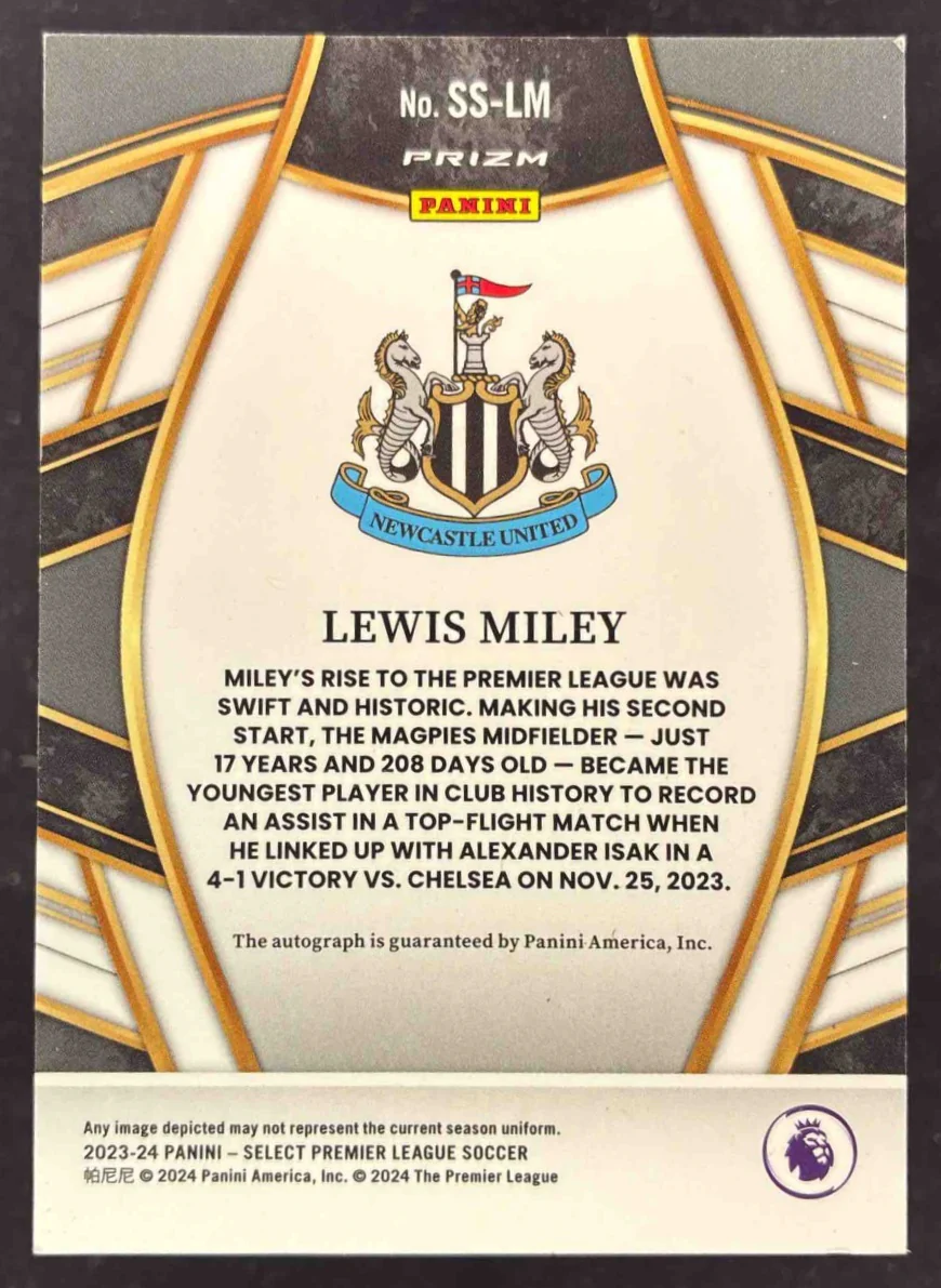 2023-24 Panini 2023 Select Signatures Blue Pulsar #SS-LM Lewis Miley Auto - Image 2