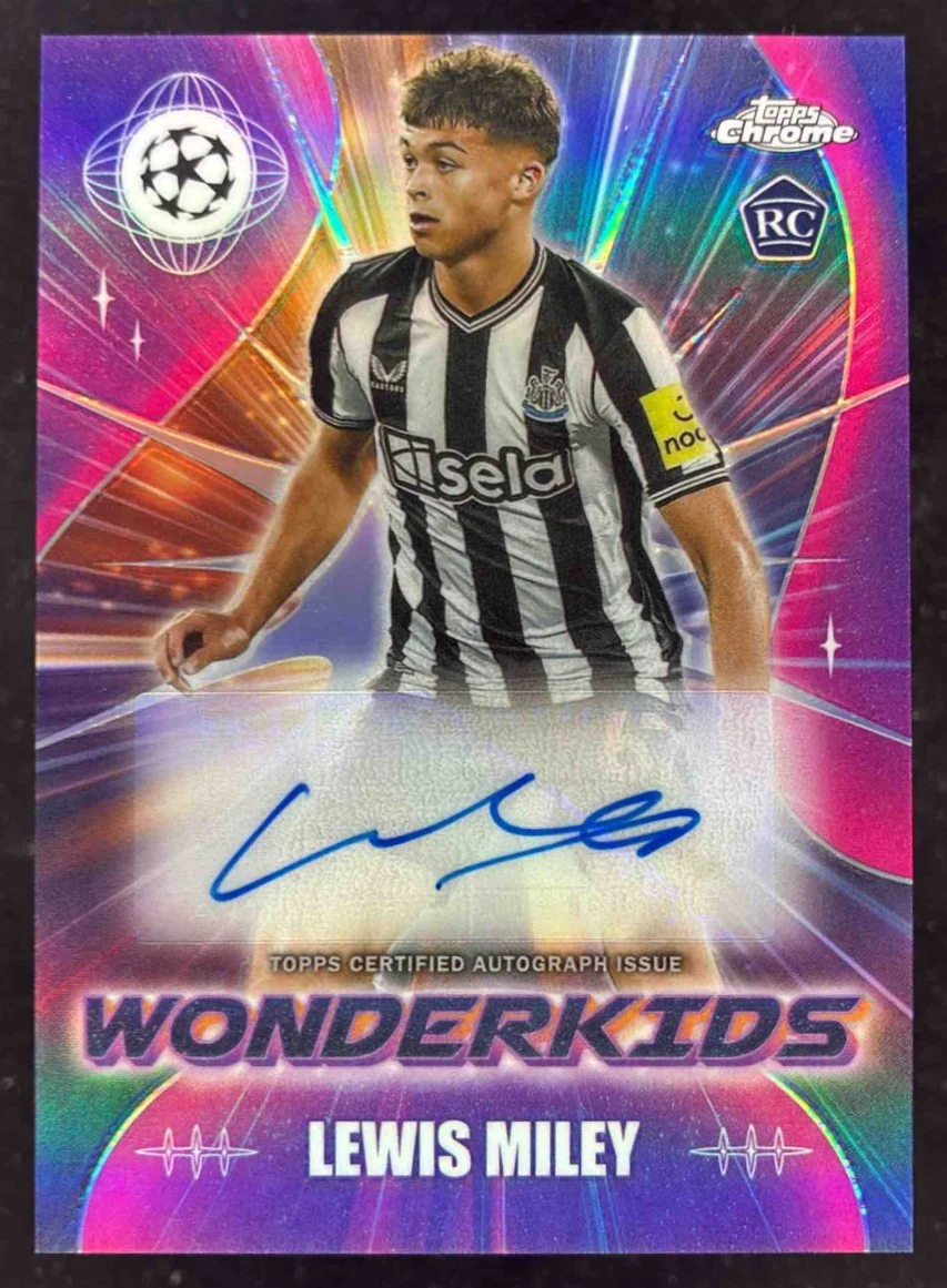 2023-24 Topps Chrome Wonderkids Autographs #WA-LM Lewis Miley Autograph RC Auto