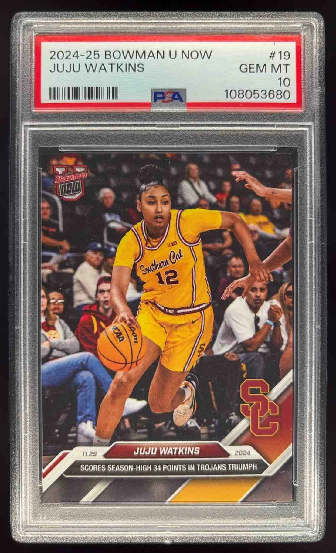 2024-25 Bowman University Now #19 JuJu Watkins PSA 10