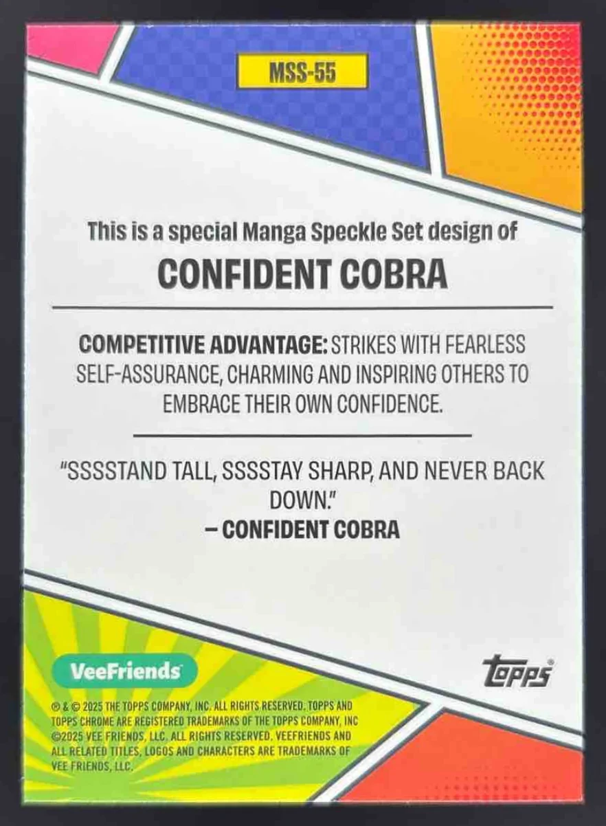 2025 Topps Chrome VeeFriends Manga Speckle #MSS-55 Confident Cobra - Image 2