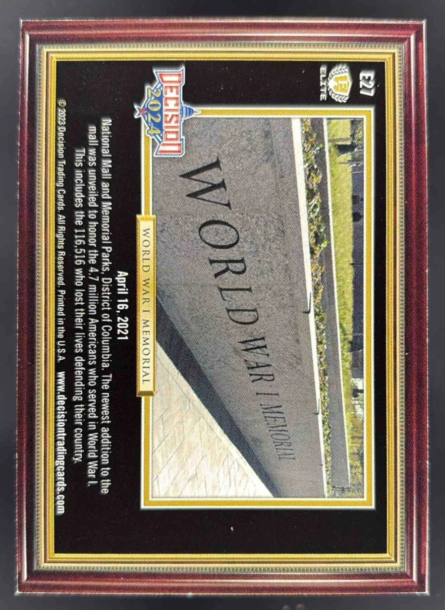 2023 Decision #E27 World War I Memorial - Image 2