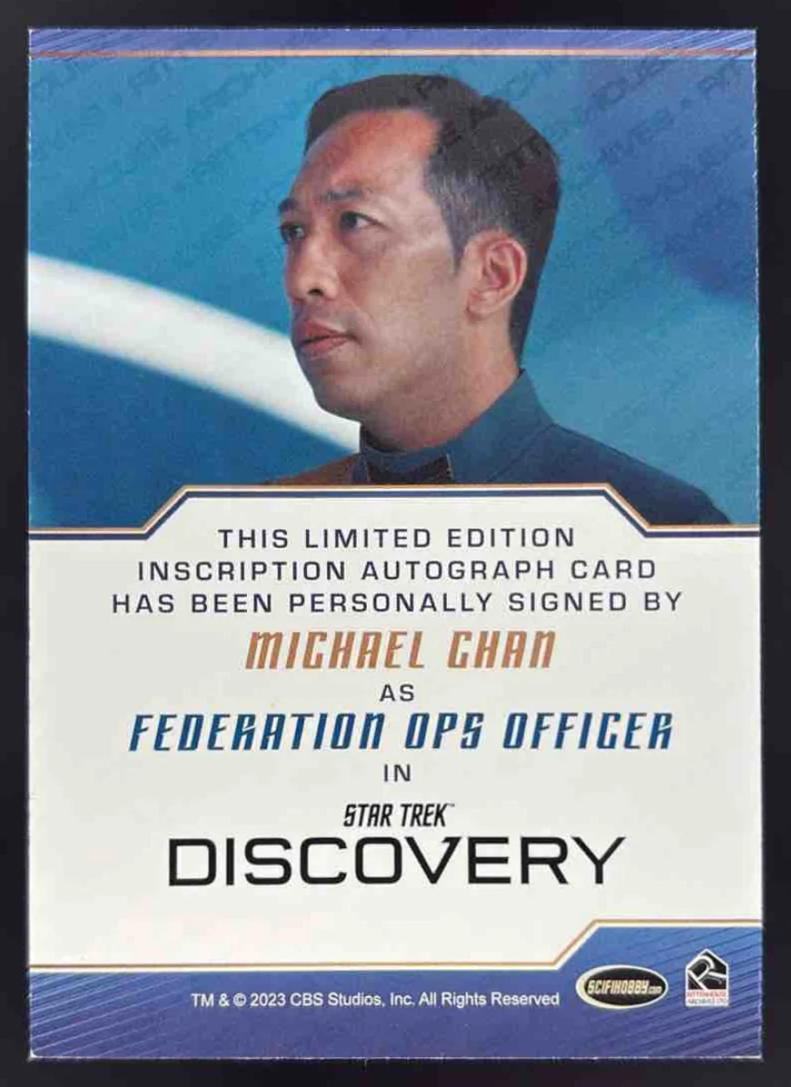 203 Star Trek Discovery Autograph Michael Chan Auto - Image 2