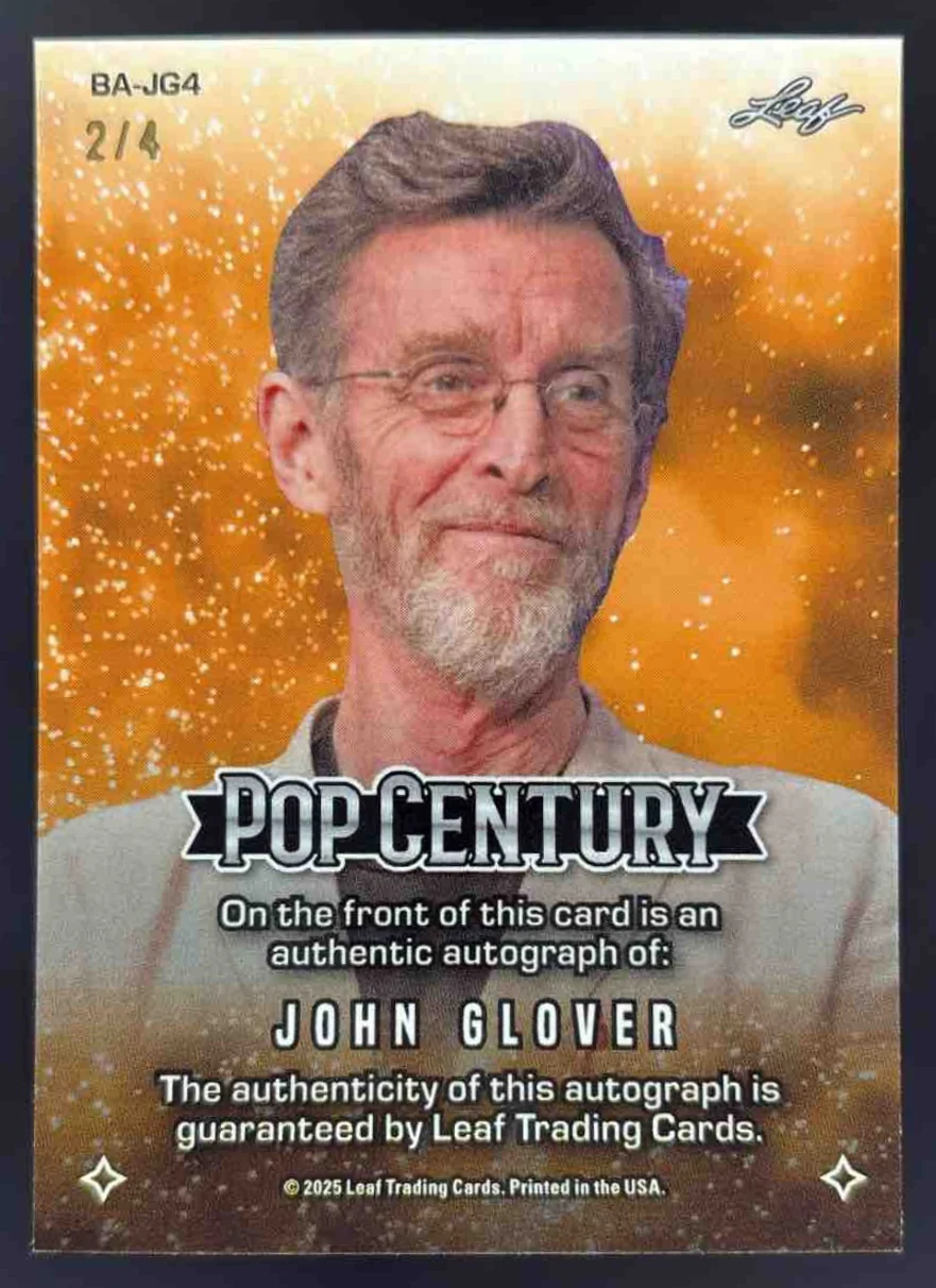 2025 Leaf Metal Pop Century Diagonal Shimmer Orange #BA-JG4 John Glover Auto /4 - Image 2