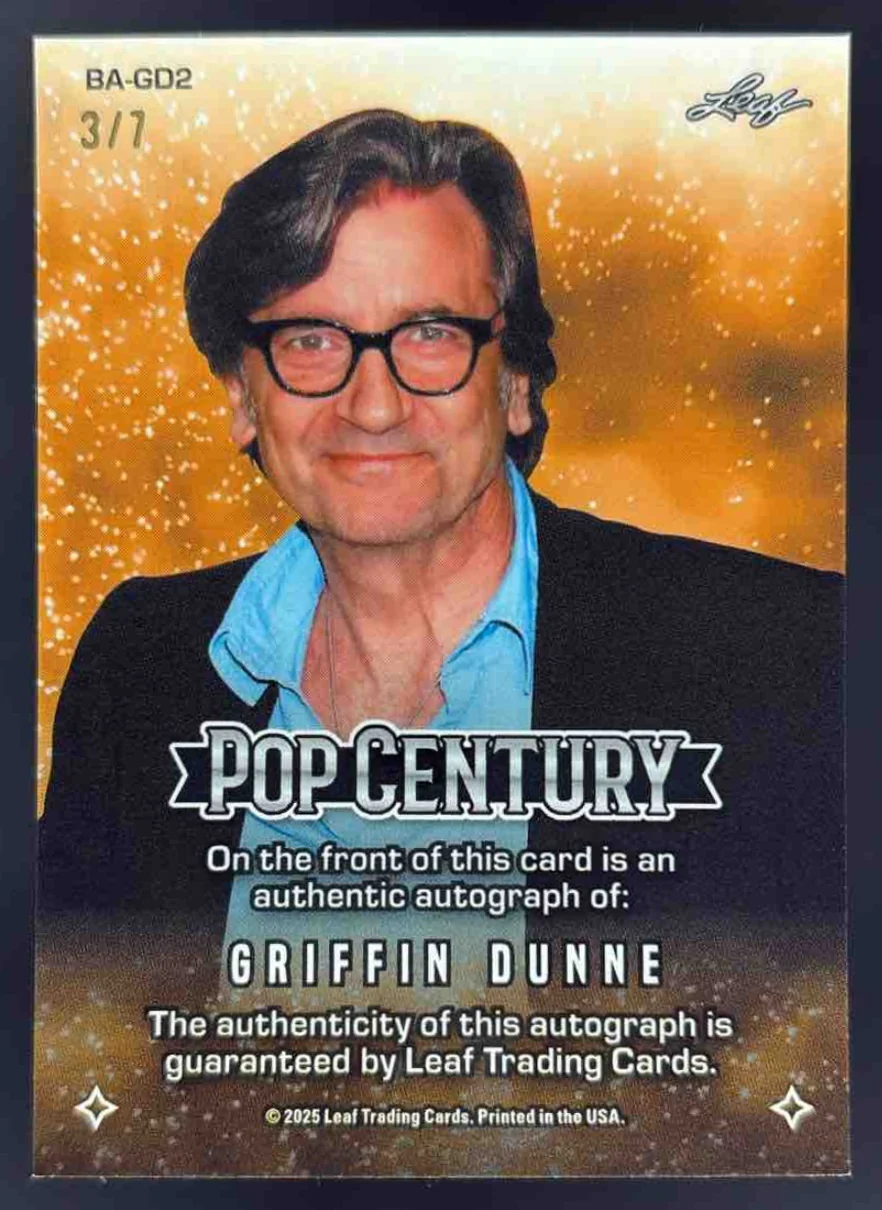 2025 Leaf Metal Pop Century Prismatic Platinum Blue Griffin Dunne Auto /7 - Image 2