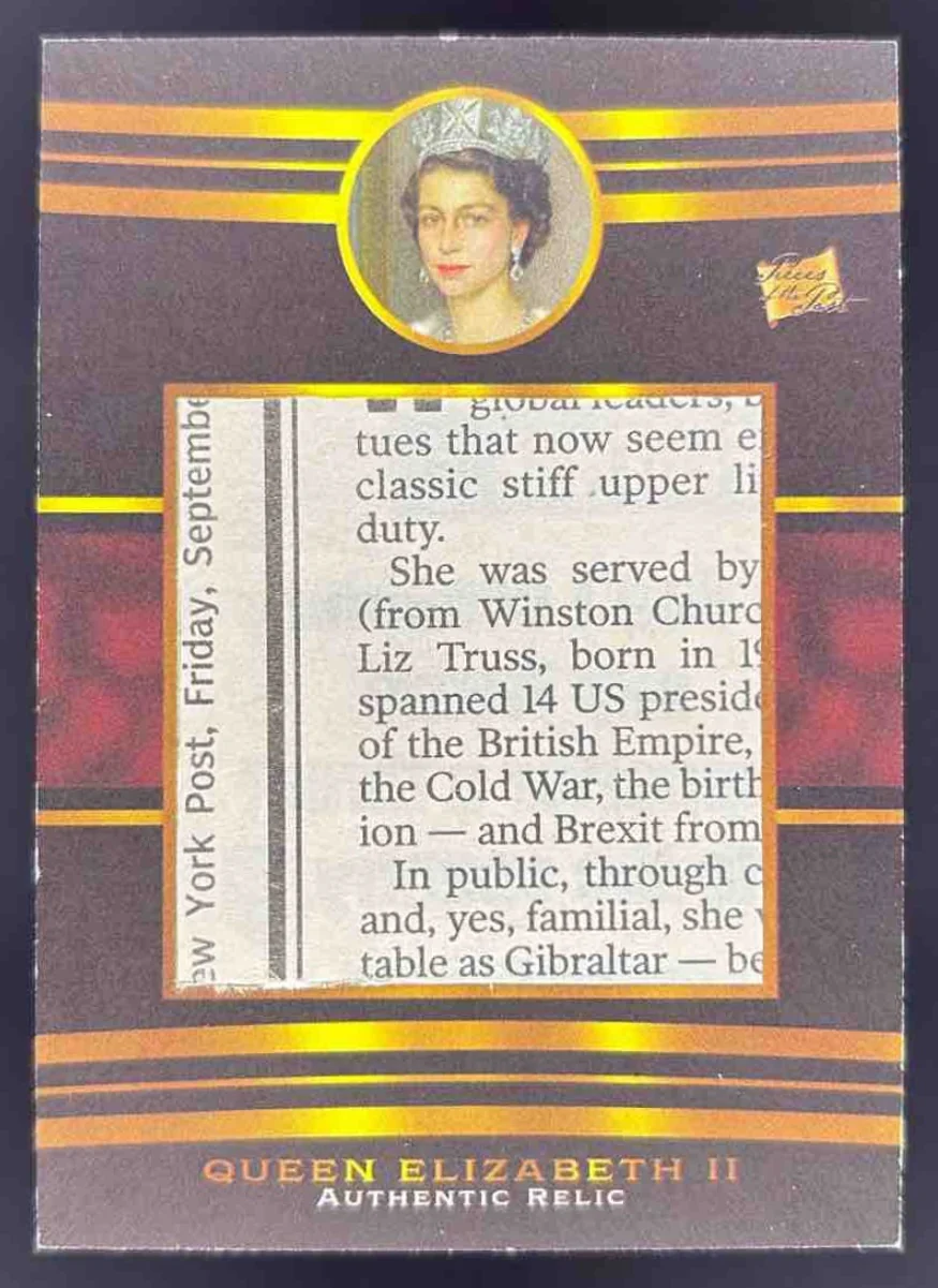 2023 Pieces of the Past #SR-7 Queen Elizabeth II