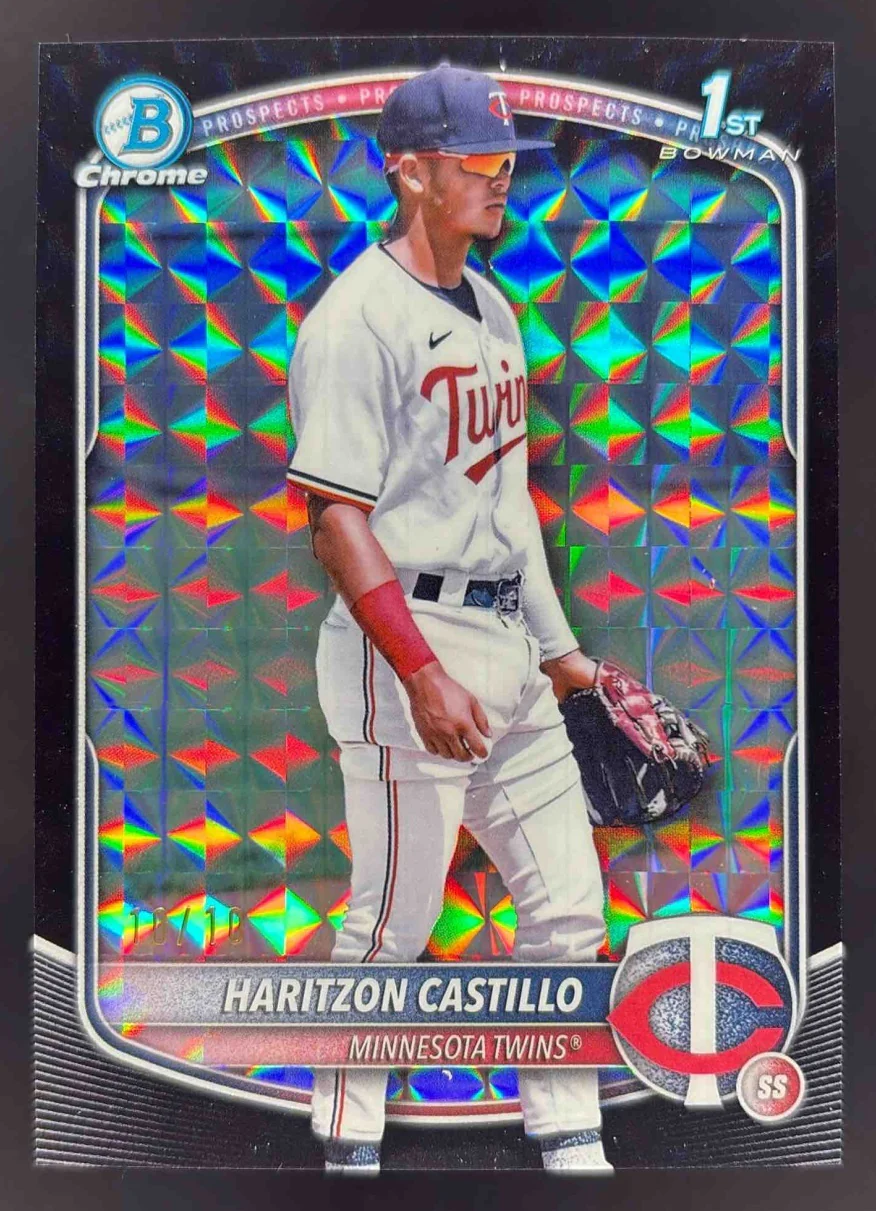 2025 Bowman Chrome Black Geometric Refractor #BCP-161 Haritzon Castillo RC /10
