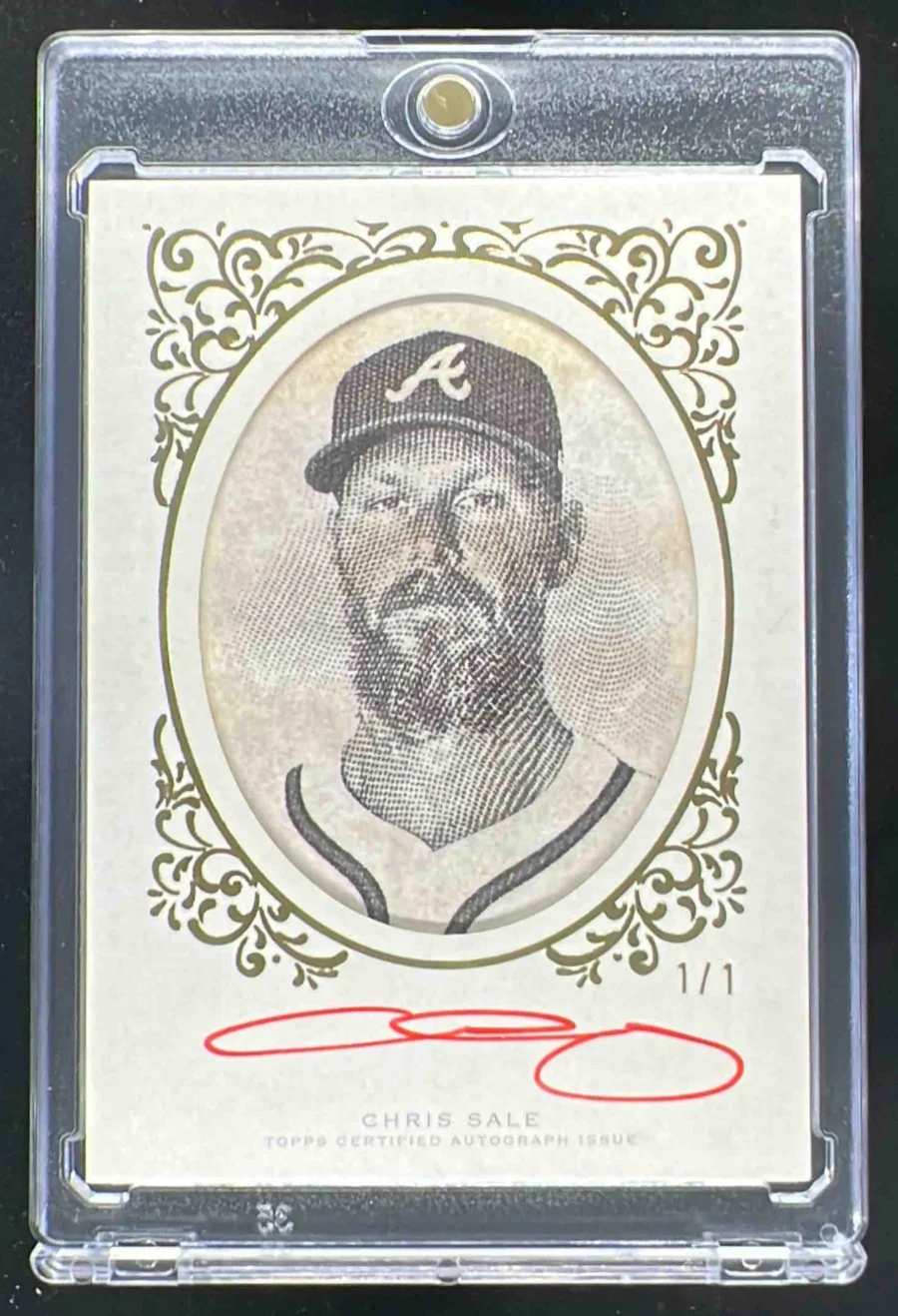 2025 Topps Carte De Visite Autograph Card Red Ink Chris Sale Auto 1/1
