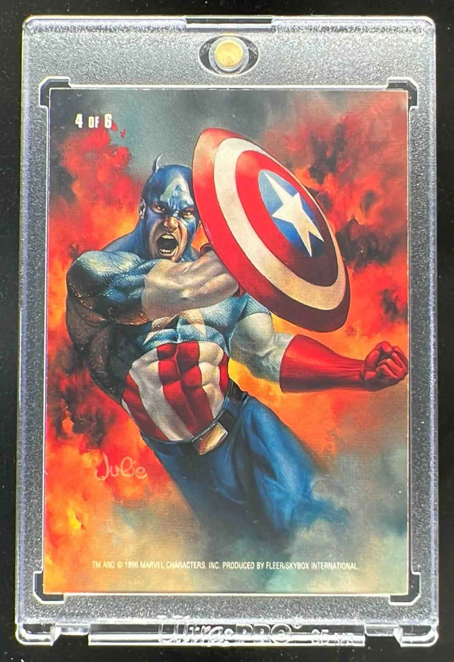 1996 Marvel Comics Dual Superhero Silver Surfer Captain America - Image 2