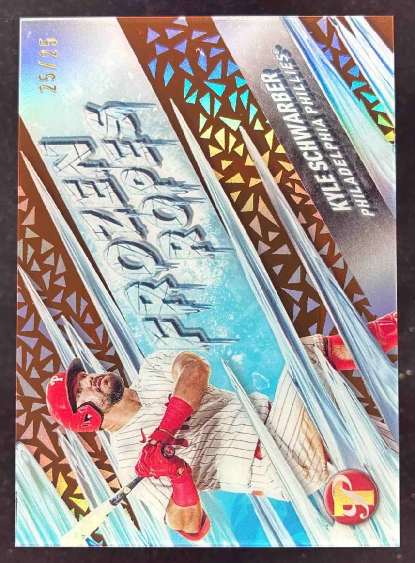 2024 Topps Pristine Frozen Ropes Orange Refractor #FR-12 Kyle Schwarber /25