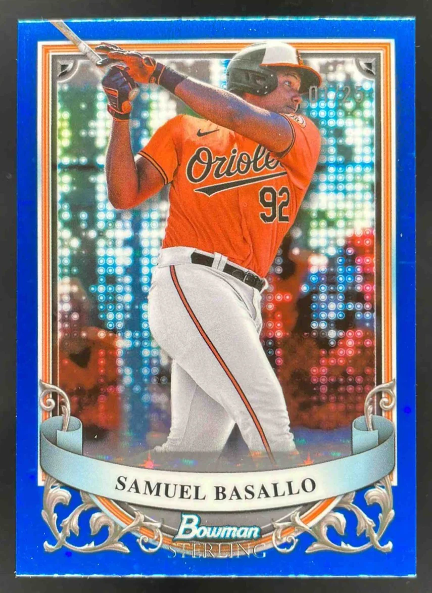 2024 Bowman Sterling Prospect Blue Refractor #BSP-3 Samuel Basallo /25