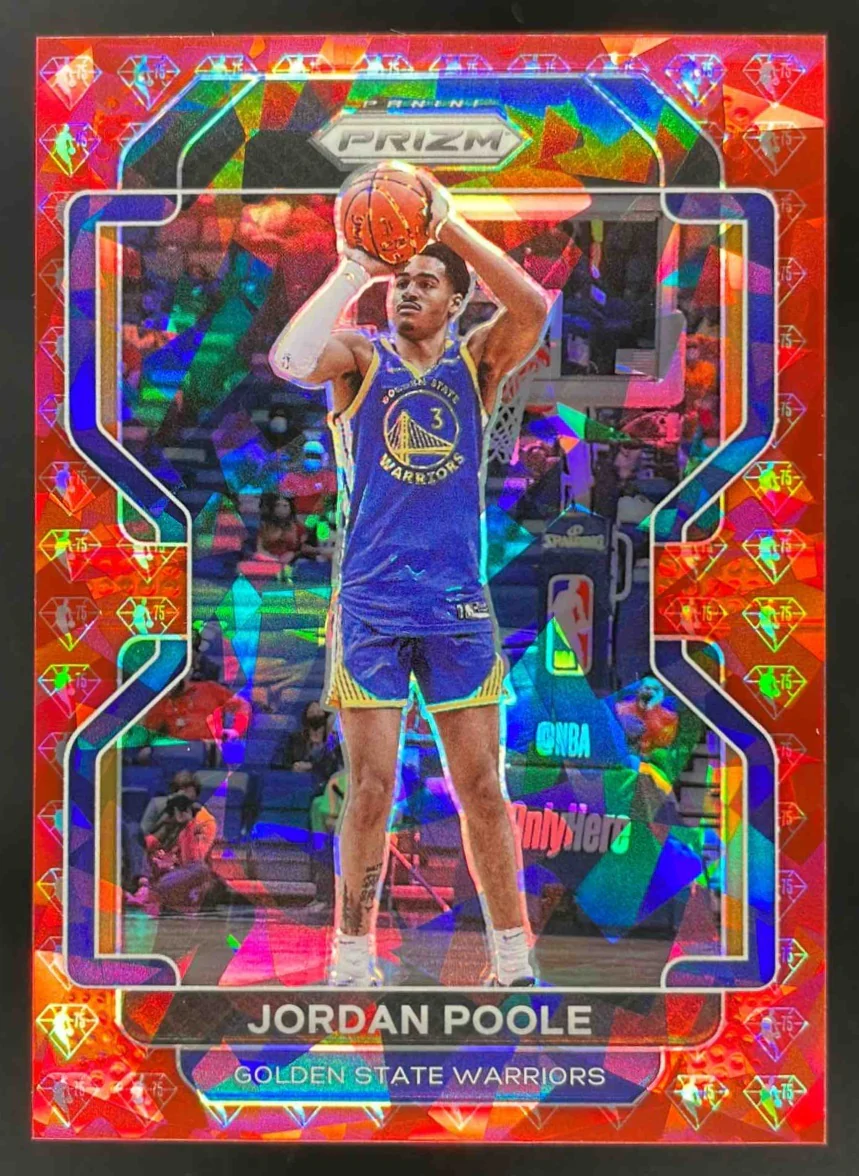 2021-22 Panini Prizm NBA 75th Anniversary Diamond #222 Jordan Poole /75