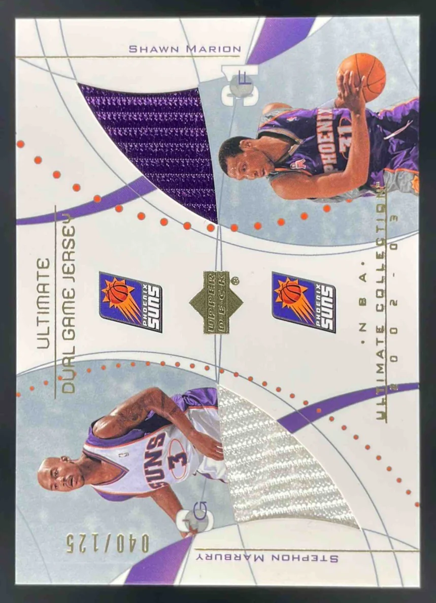 2002 Ultimate Collection Jerseys Dual #SM/SM Stephon Marbury Shawn Marion /125