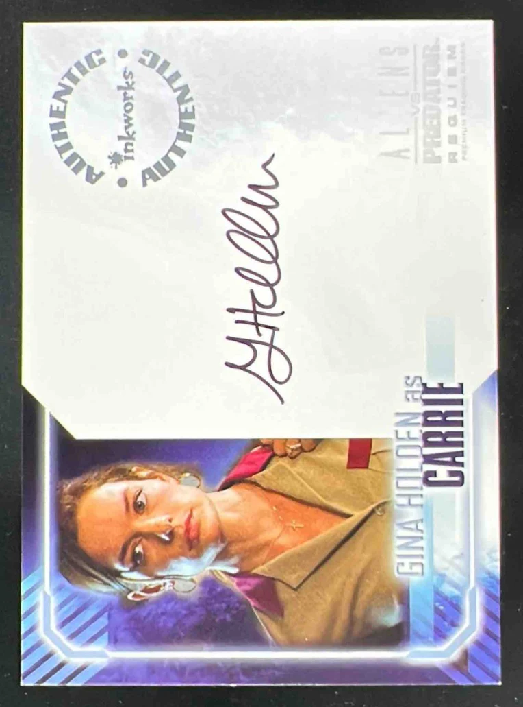 2007 Aliens Predator Autograph Gina Holden as Carrie Auto