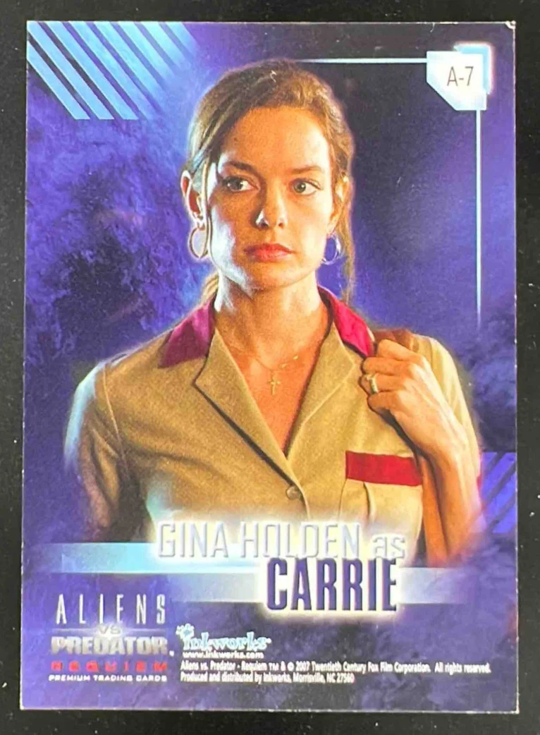 2007 Aliens Predator Autograph Gina Holden as Carrie Auto - Image 2