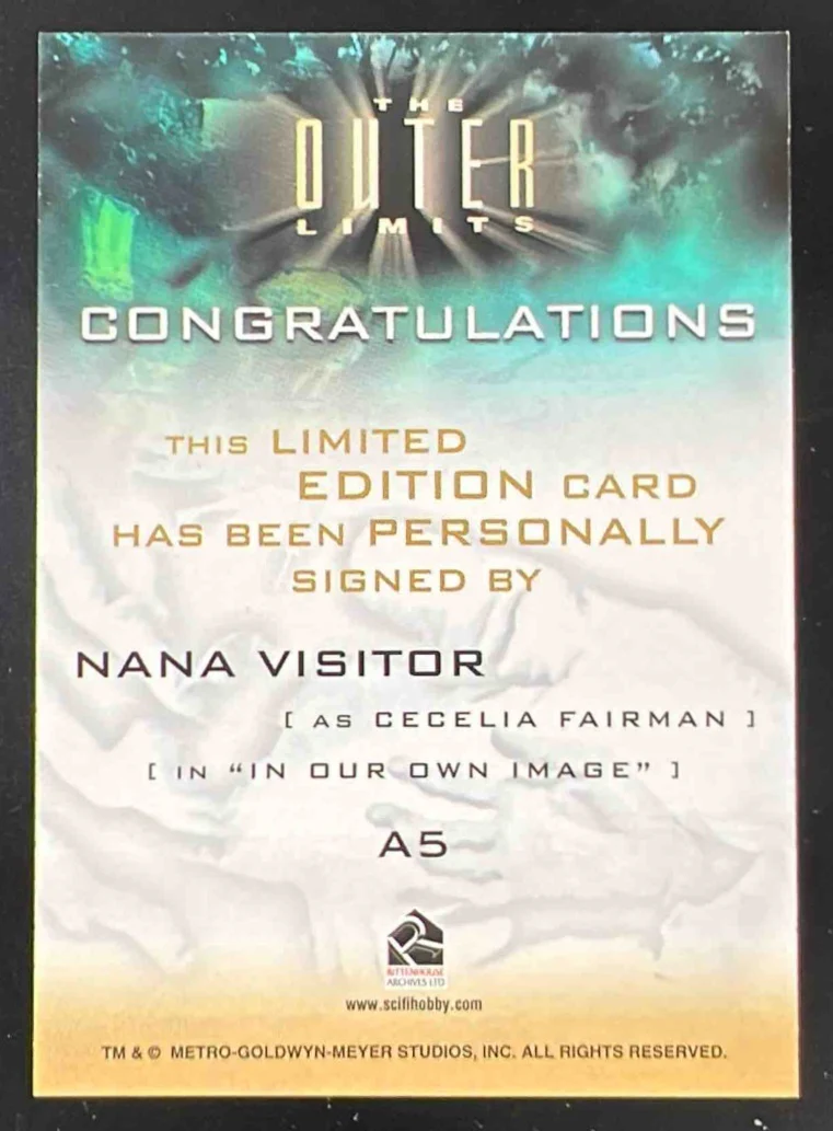 2003 The Outer Limits: Sex, Cyborgs & Science Fiction #A5 Nana Visitor Auto - Image 2