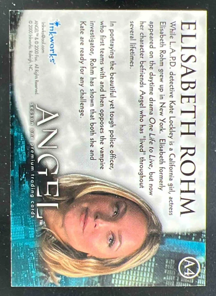 2000 Inkworks Angel Season 1 Autographs #A4 Elisabeth Rohm Auto - Image 2