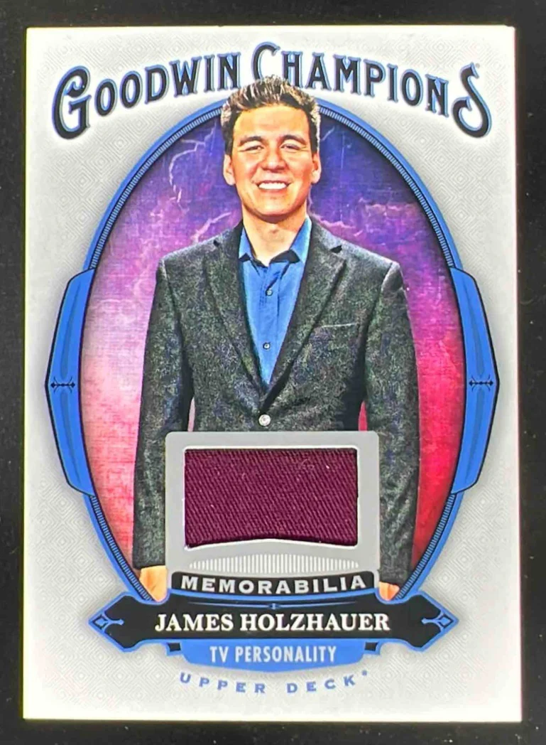 2020 Upper Deck Goodwin Champions Memorabilia #M-JH James Holzhauer MEM