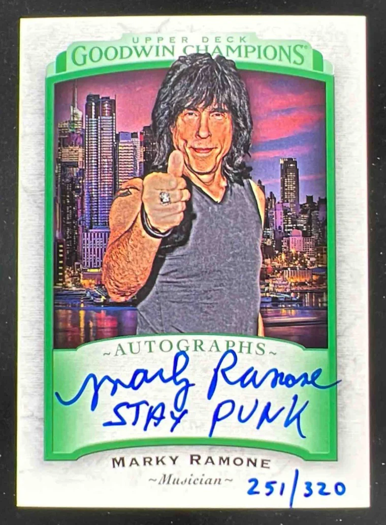 2017 Upper Deck Goodwin Champions #A-MR Marky Ramone Auto /320
