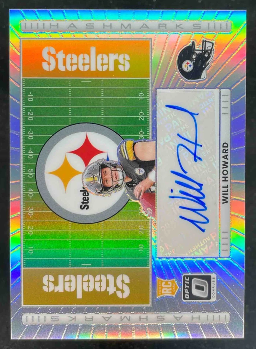 2025 Donruss Optic Hash Mark Autograph Holo Prizm #HM-WH Will Howard RC Auto