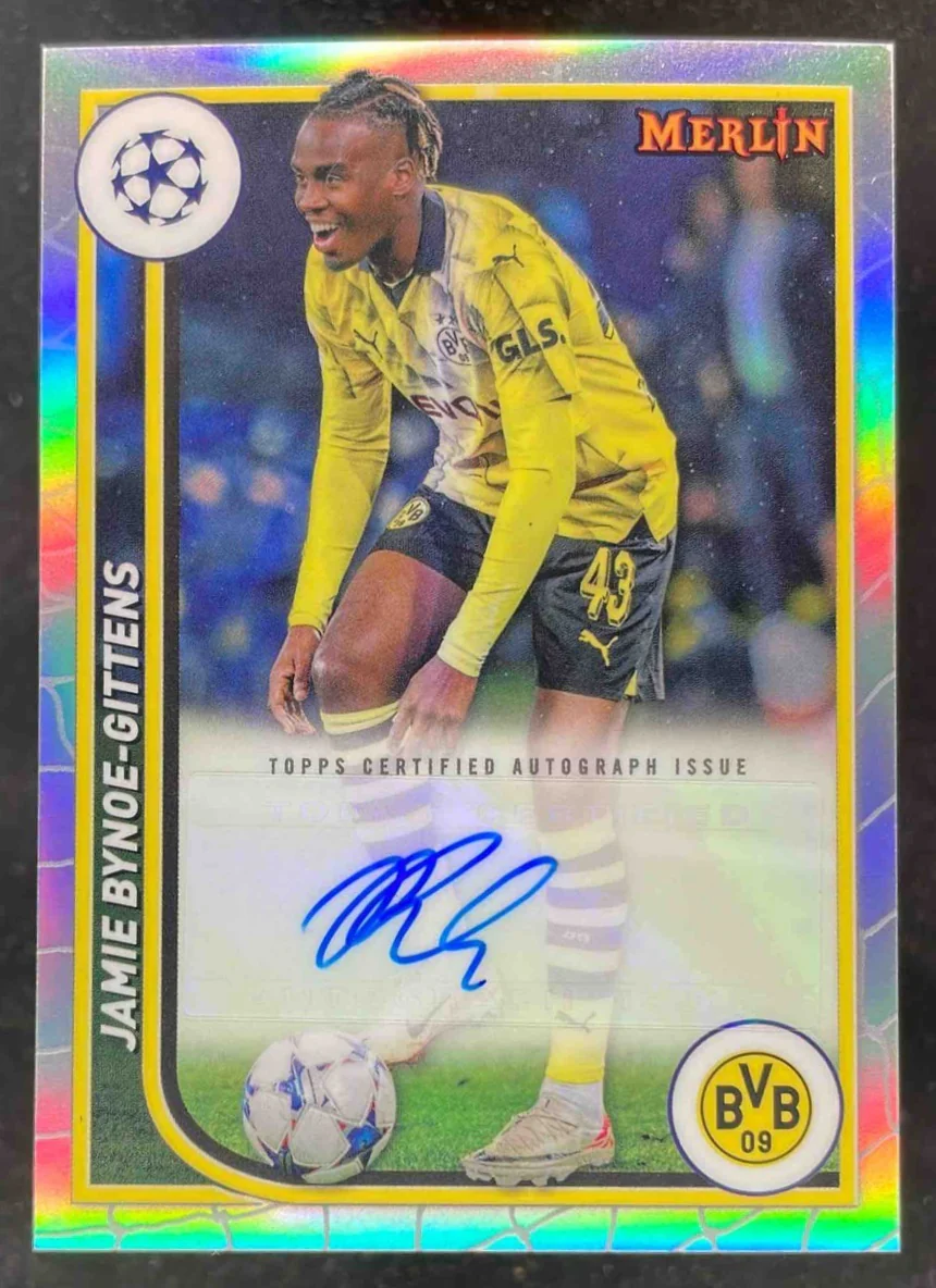 2023-24 Topps Chrome Merlin Autographs #AU-BG Jamie Bynoe-Gittens Auto