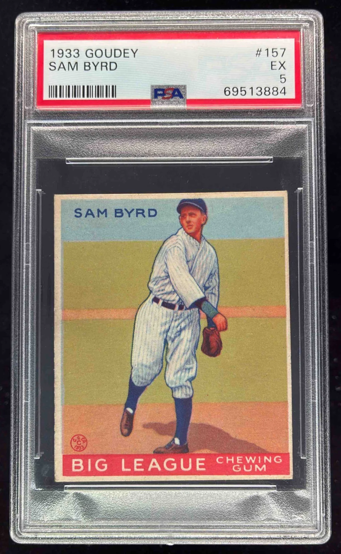 1933 Goudey #157 Sam Byrd RC PSA 5