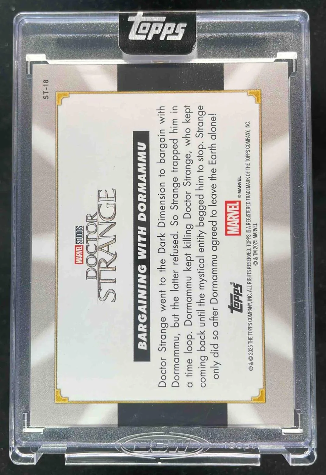 2025 Topps Marvel Collector Show Stoppers Orange Bargaining with Dormammu /25 - Image 2