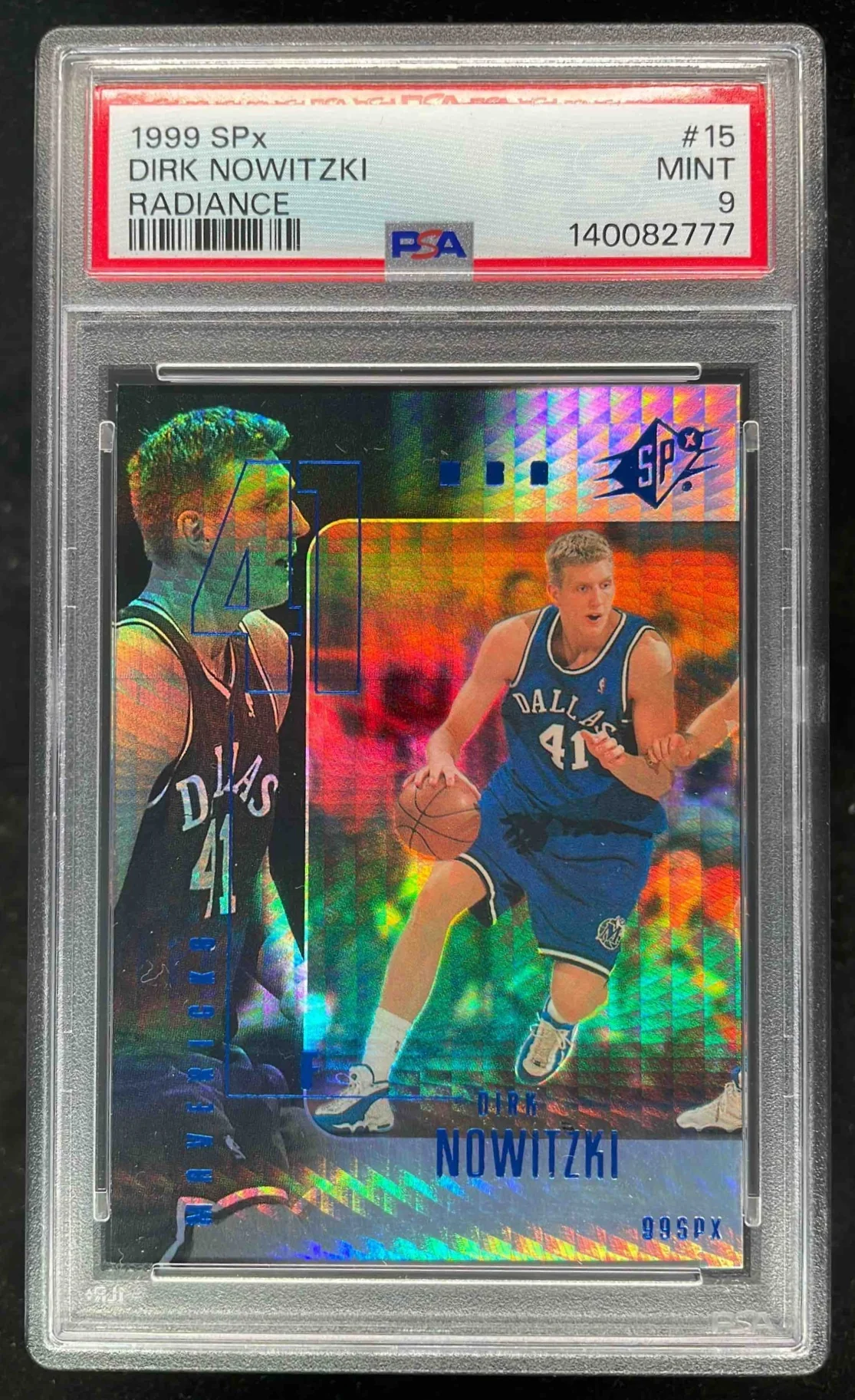 1999-00 SPx Radiance #15 Dirk Nowitzki /100 PSA 9