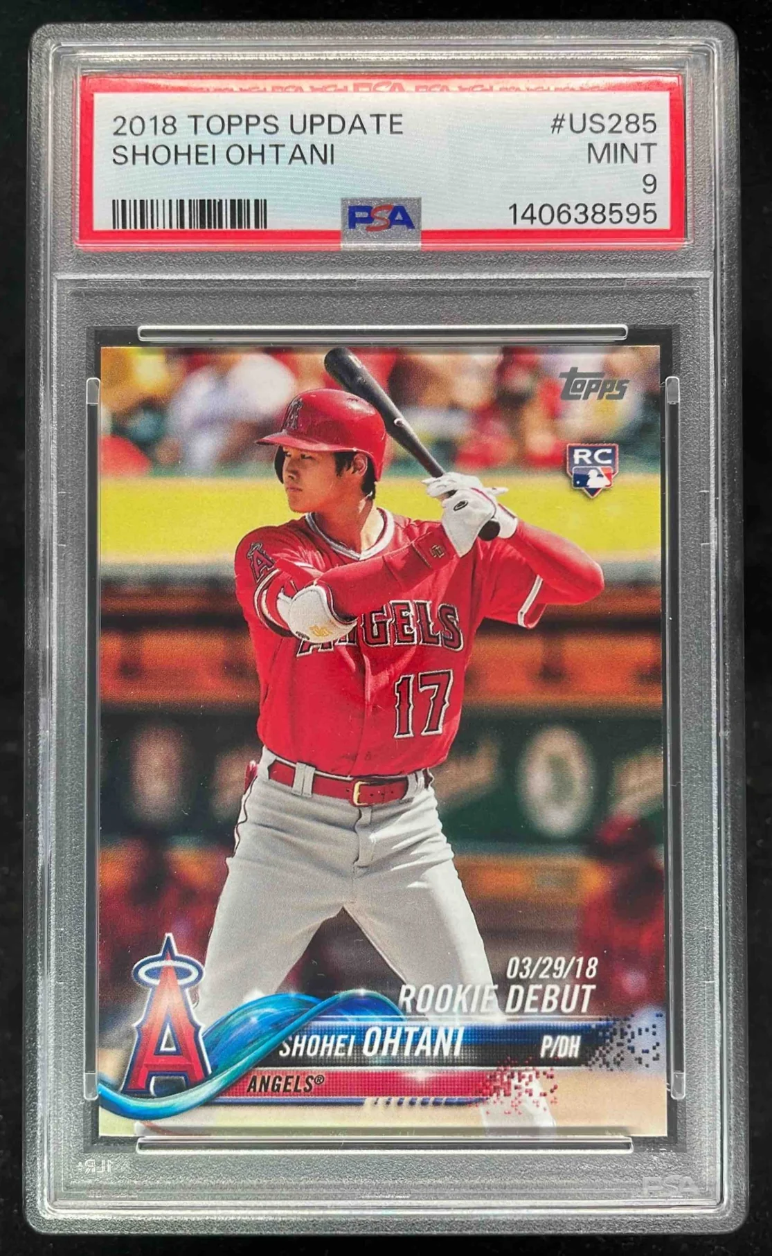 2018 Topps Update #US285 Shohei Ohtani RC PSA 9