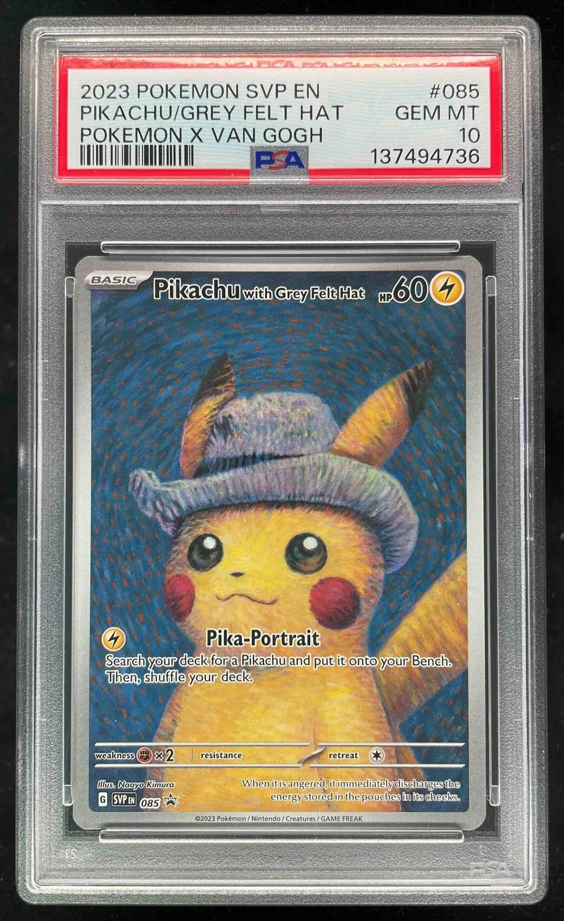 2023 Pokemon SV Black Star Promos - SVP EN Promos #085 Pikachu x Van Gogh PSA 10