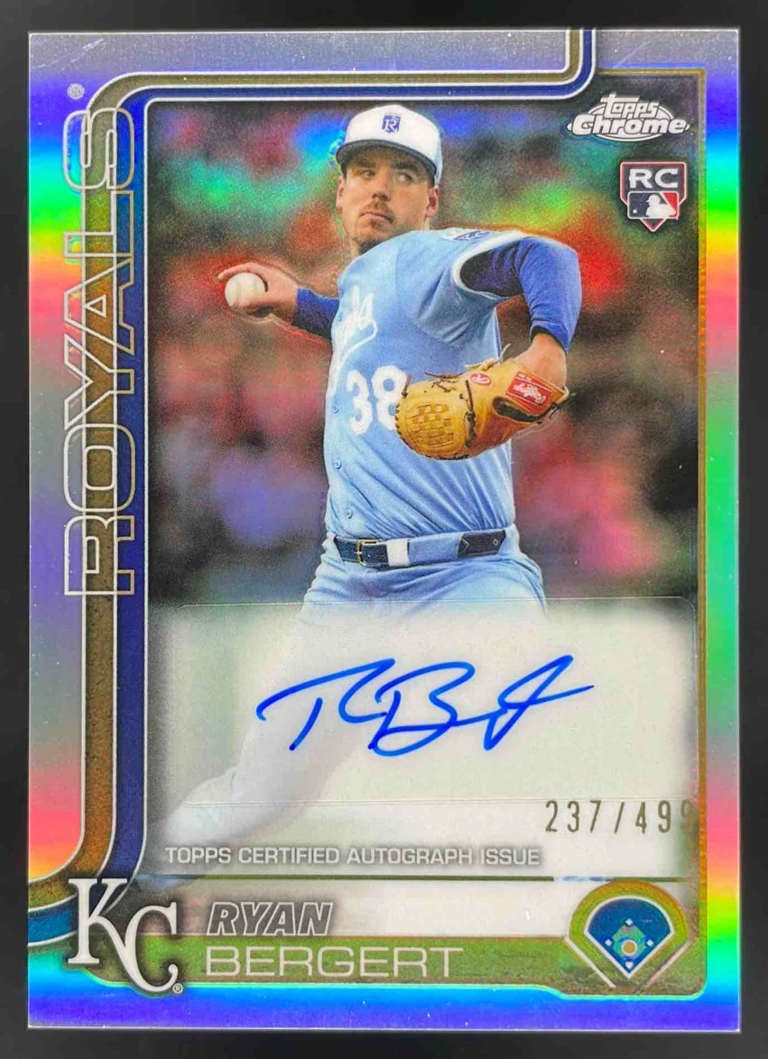 2025 Topps Chrome Update Autograph Refractor #AC-RB Ryan Bergert RC Auto /499