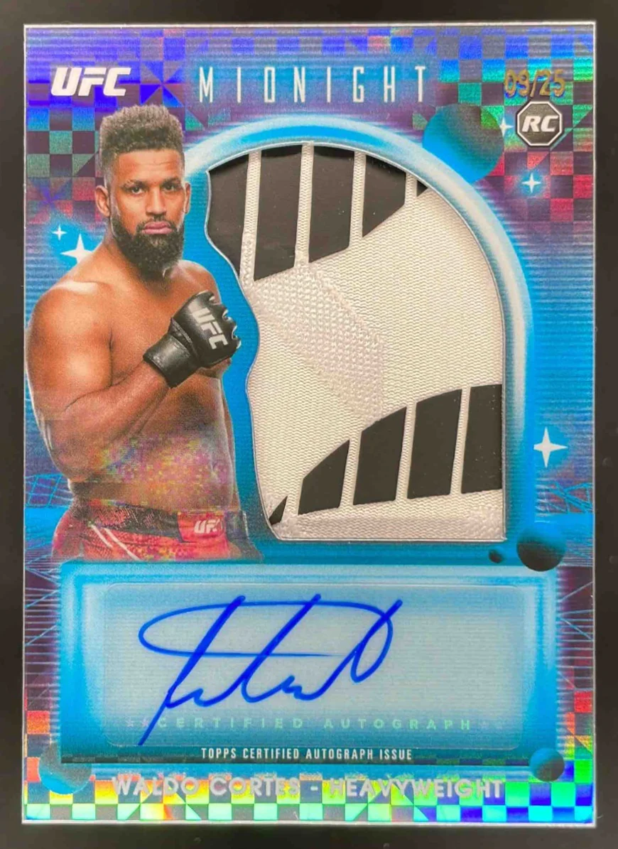 2025 Topps UFC Midnight Rookie Relic Moonrise #RRA-WC Waldo Cortes Auto /25