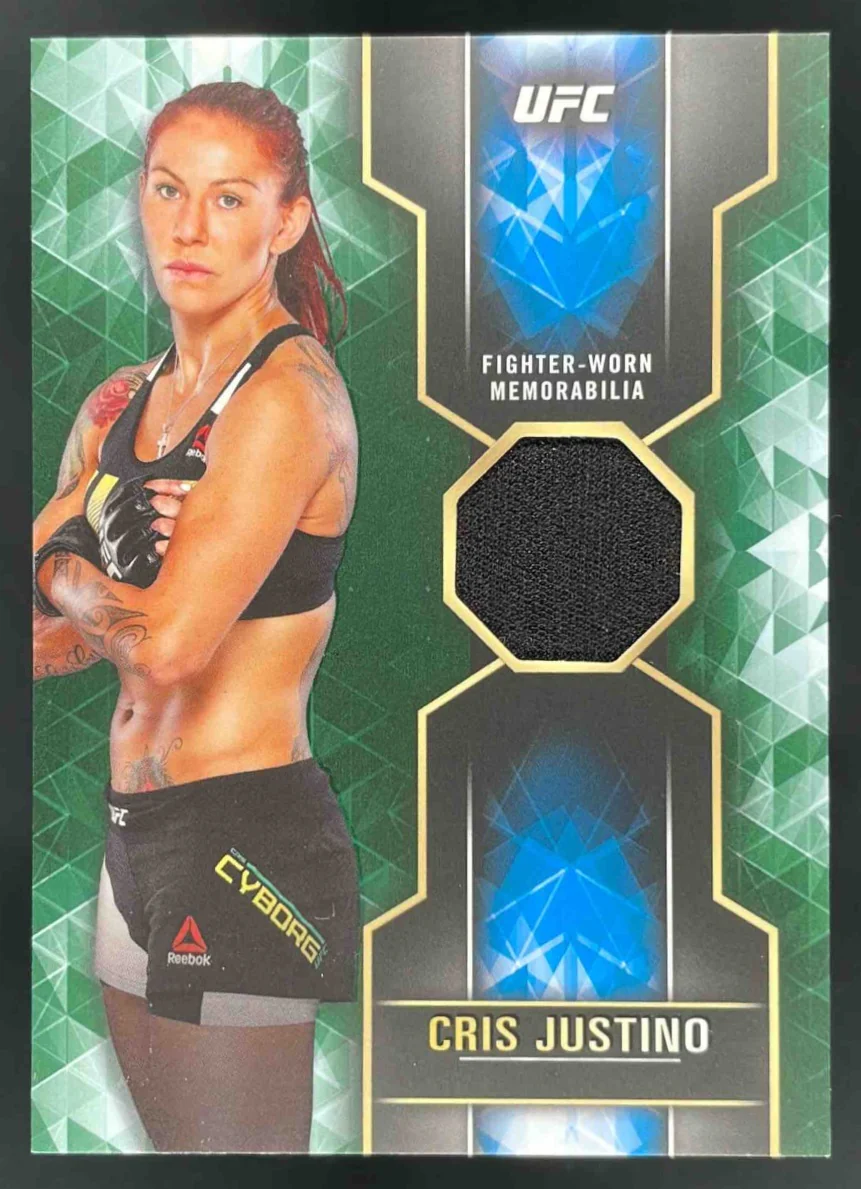 2017 Topps UFC Knockout Knockout Relics Green #KR-CJ Cris Justino /50