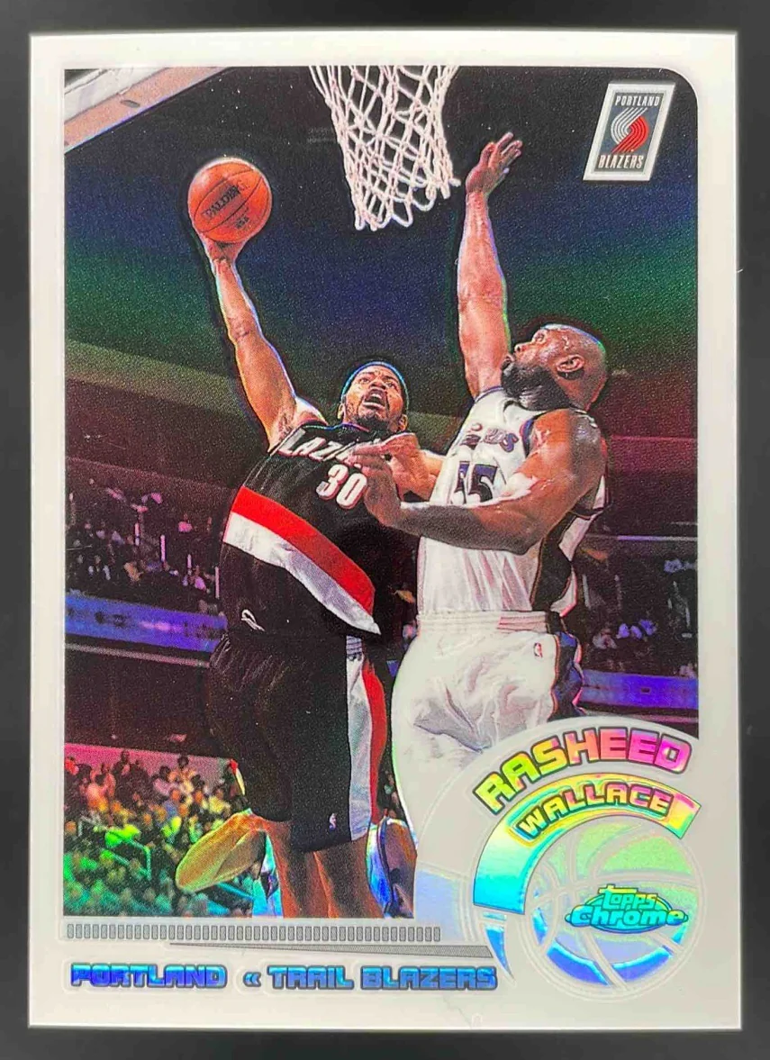 2002-03 Topps Chrome Refractors White Border #5 Rasheed Wallace /249
