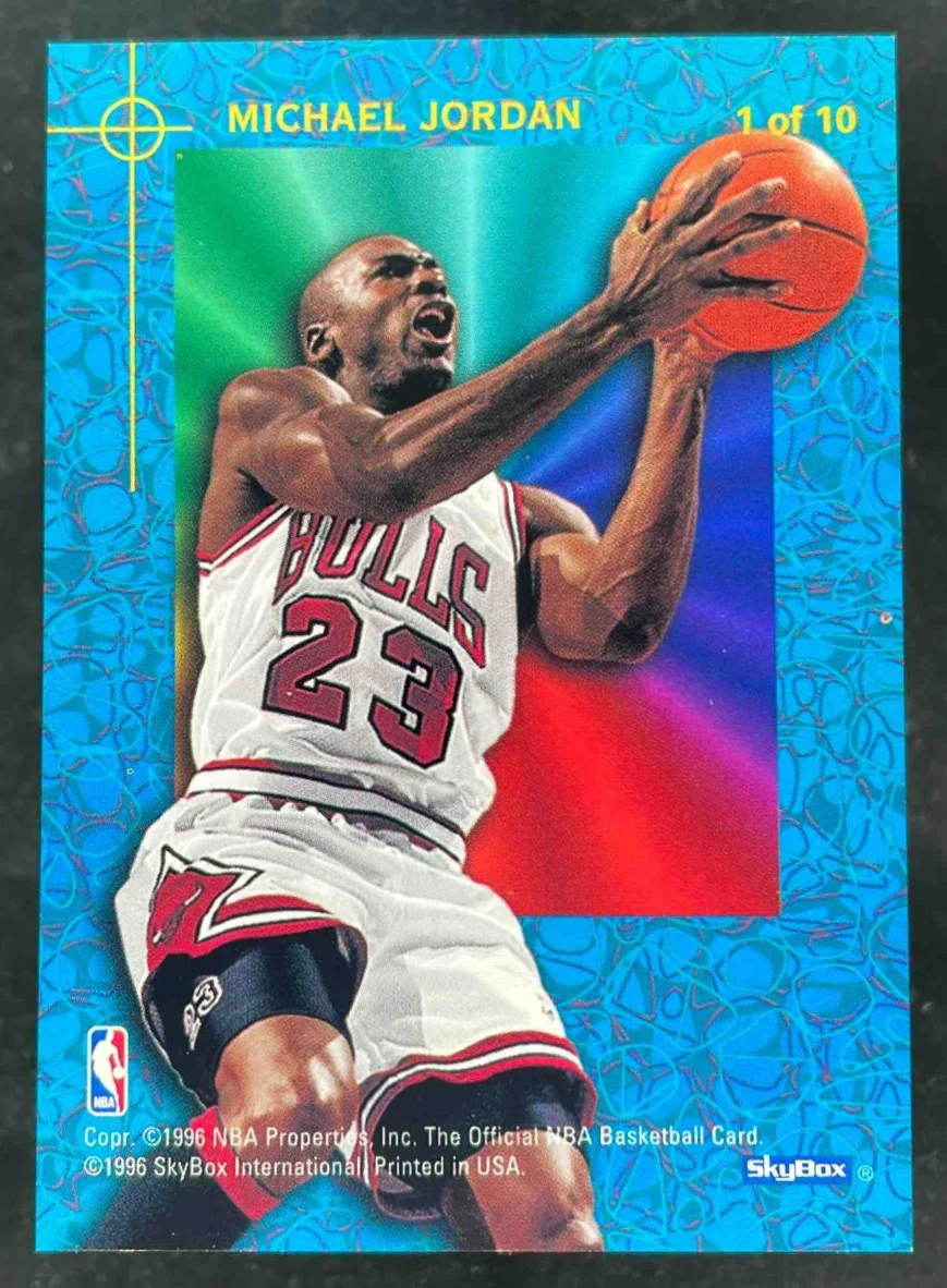1995-96 Hoops Power Palette #1 Michael Jordan - Image 2