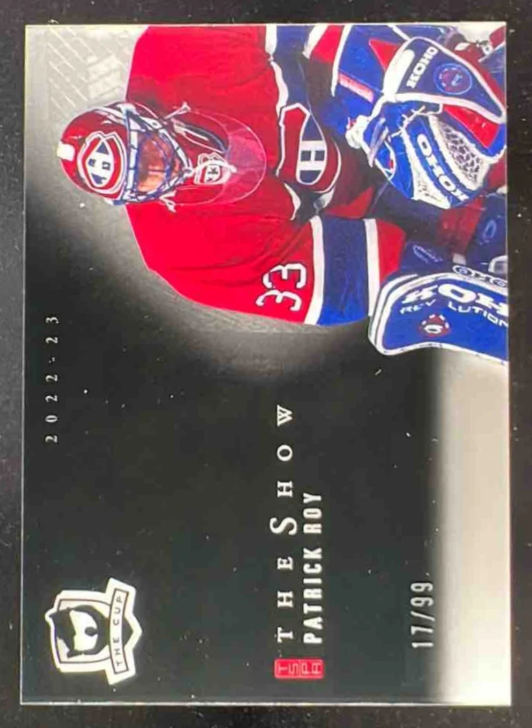 2022-23 Upper Deck The Cup The Show Black #SB-PR Patrick Roy /99