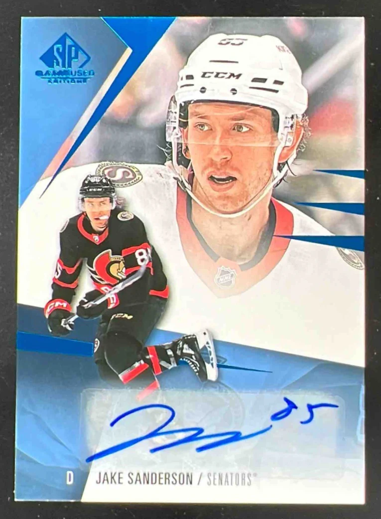 2023-24 Upper Deck SP Game Used Auto #83 Jake Sanderson Autograph Auto