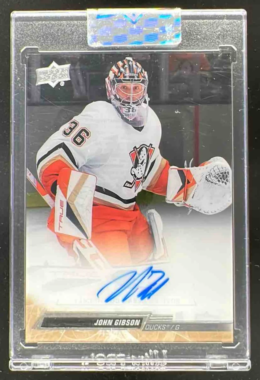 2023-24 Upper Deck Clear Cut 2022 Update - Autographs #CC-JG John Gibson Auto