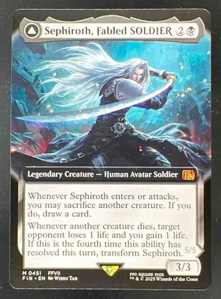 Magic The Gathering Final Fantasy #0451 Sephiroth Fabled Sephiroth Angel EA