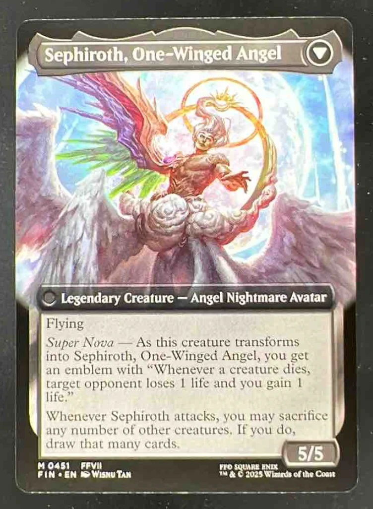 Magic The Gathering Final Fantasy #0451 Sephiroth Fabled Sephiroth Angel EA - Image 2