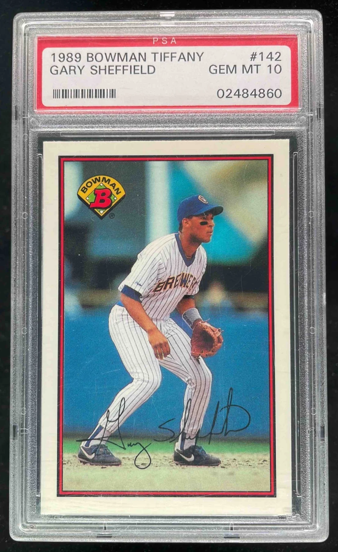 1989 Bowman Tiffany #142 Gary Sheffield RC PSA 10